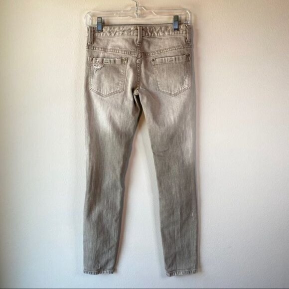 Free People Megs Distressed Skinny Jeans Gray 24 - Picture 8 of 11